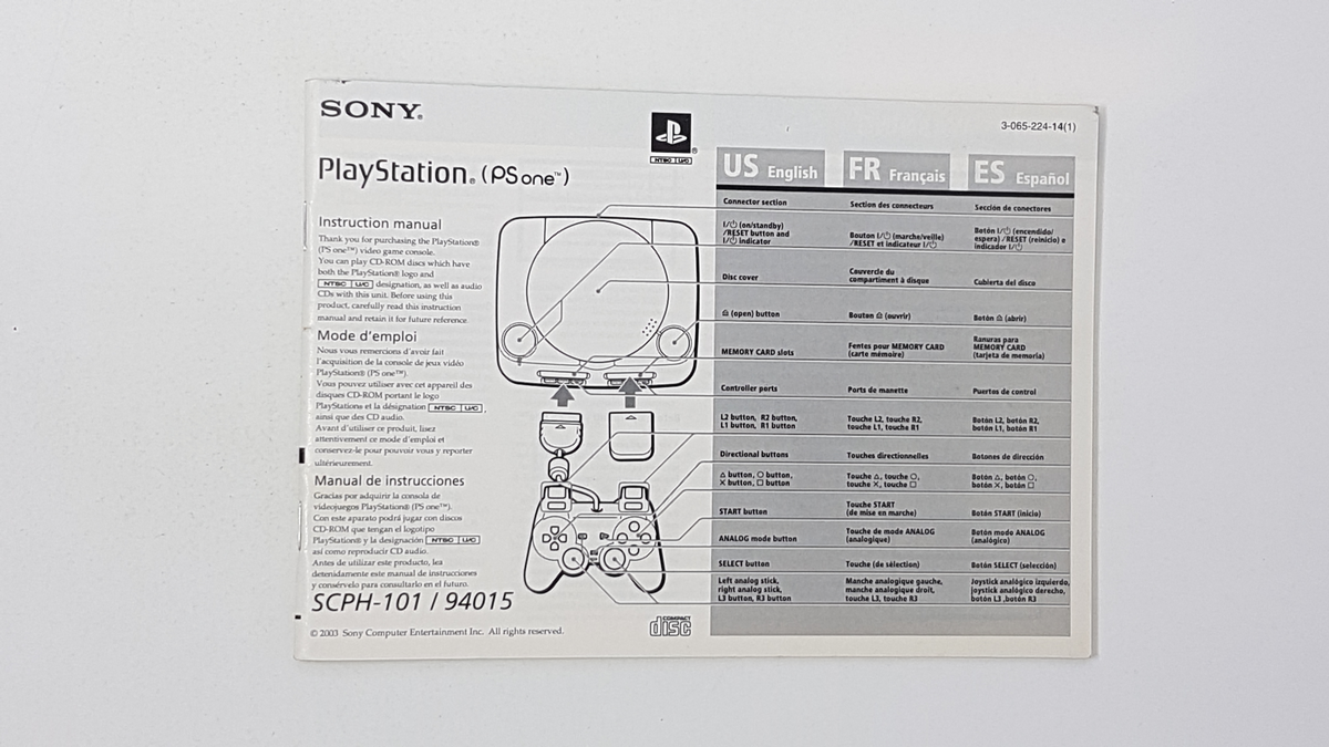 Ps1 Tutorial Message Slim Console Instruction Manual SCPH-101 - Sony Playstation 1 | PS1 ...